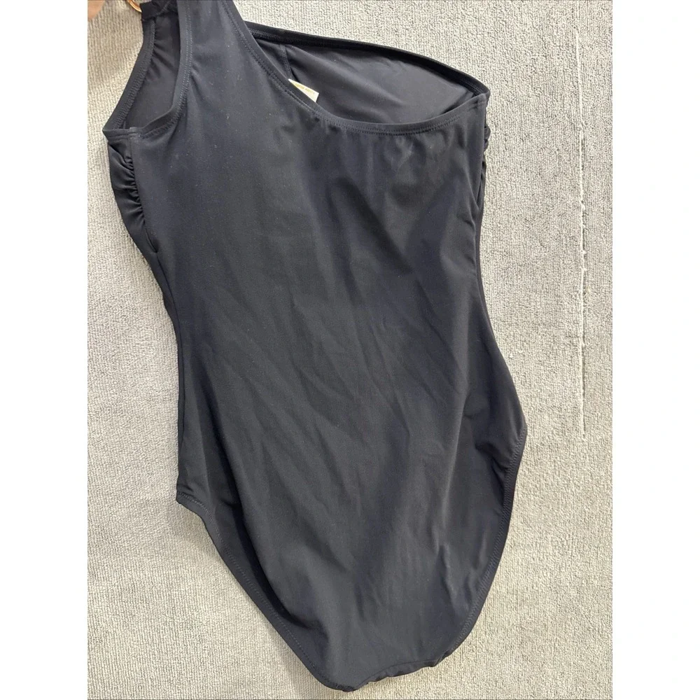 Tory‎ Burch Gemini One Shoulder Black Swimsuit Women's XS Designer Swimwear - Picture 5 of 6